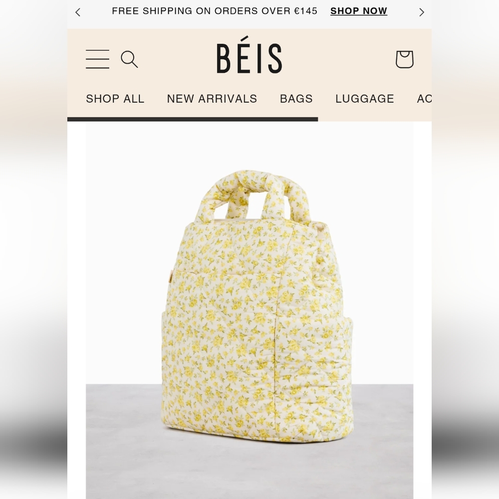 Beis 'Garden Party' travel diaper bag